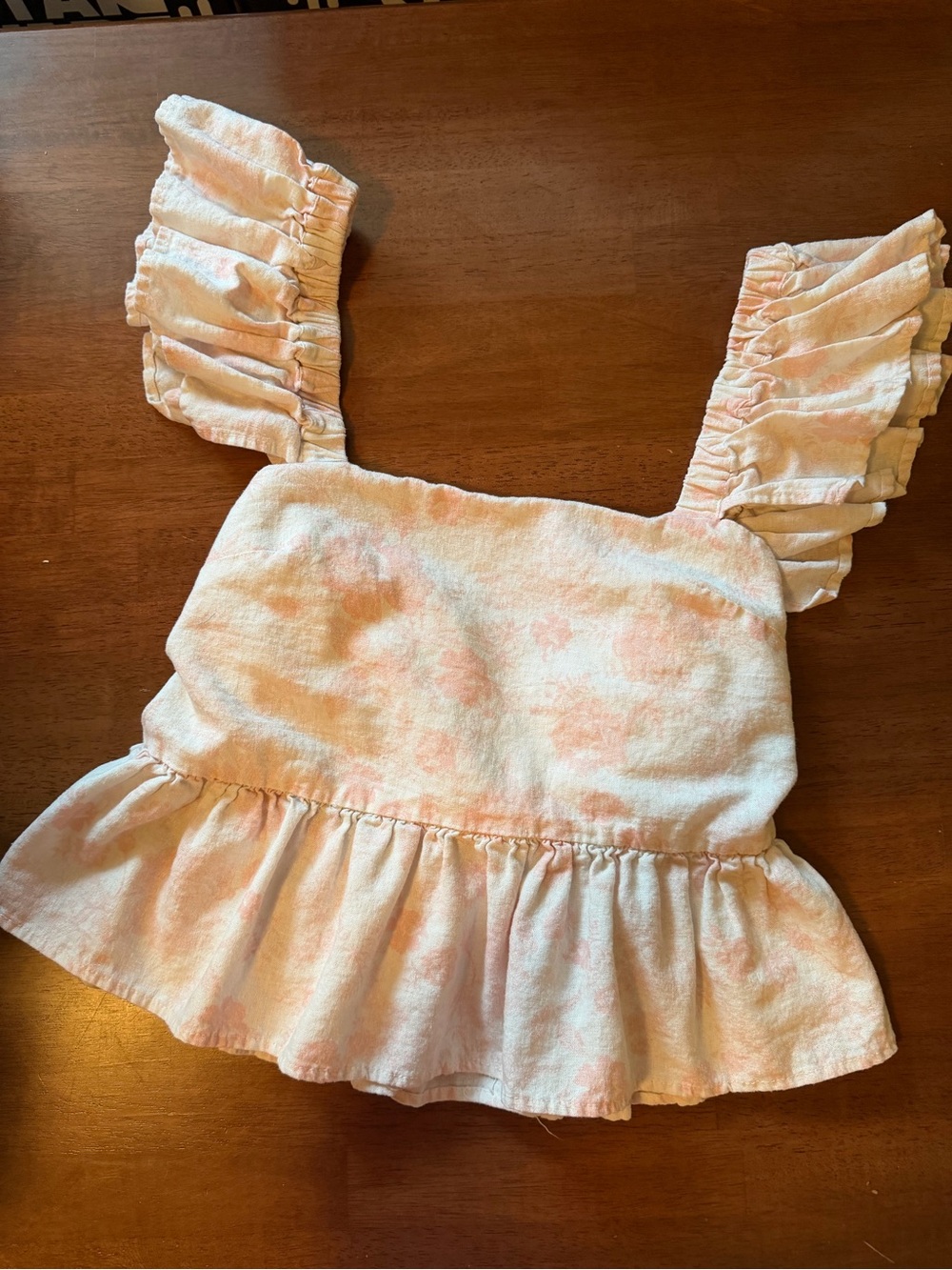 Light Pink & White Feminine Floral Top